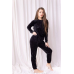 Жіночий спортивний велюровий костюм Чорний, M Жіночий спортивний велюровий костюм Чорний, M