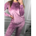 Жіночий спортивний велюровий костюм Рожевий, L
