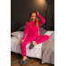 Жіночий спортивний велюровий костюм Малиновий, XL