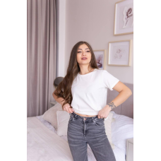 Базова футболка жіноча котон, молочний, S