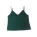 Шовкова майка на тонких бретельках Зелений, XL