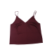 Шовкова майка на тонких бретельках Бордо, 3XL