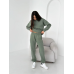 Жіночий спортивний теплий костюм оверсайз Фисташка S Жіночий спортивний теплий костюм оверсайз Фисташка S