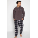 Піжама флісова чоловіча Сірий М