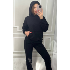 Костюм спортивний жіночий трьохнитка петля Чорний, XL