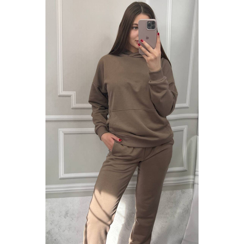 Костюм спортивний жіночий трьохнитка петля Капучино, M Костюм спортивний жіночий трьохнитка петля Капучино, M