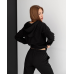 Жіночий спортивний теплий костюм оверсайз чорний, S