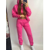 Жіночий спортивний теплий костюм оверсайз на флісі L, Рожевий Жіночий спортивний теплий костюм оверсайз на флісі L, Рожевий