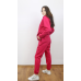Костюм жіночий теплий спортивний на флісі кофта на змійці Малиновий, 46/48 Костюм жіночий теплий спортивний на флісі кофта на змійці Малиновий, 46/48