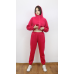 Костюм жіночий теплий спортивний на флісі кофта на змійці Малиновий, 46/48 Костюм жіночий теплий спортивний на флісі кофта на змійці Малиновий, 46/48