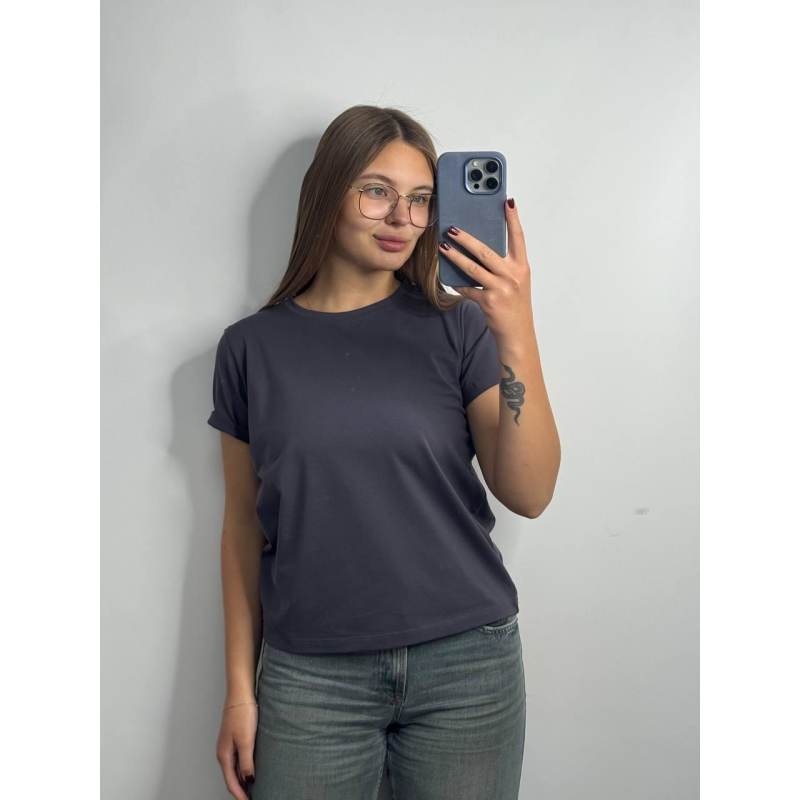 Базова футболка жіноча однотонна Графіт, M