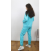 Костюм жіночий теплий спортивний на флісі кофта на змійці Блакитний, 42/44