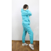 Костюм жіночий теплий спортивний на флісі кофта на змійці Блакитний, 42/44