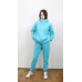 Костюм жіночий теплий спортивний на флісі кофта на змійці Блакитний, 46/48 Костюм жіночий теплий спортивний на флісі кофта на змійці Блакитний, 46/48