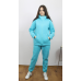 Костюм жіночий теплий спортивний на флісі кофта на змійці Блакитний, 50/52 Костюм жіночий теплий спортивний на флісі кофта на змійці Блакитний, 50/52