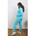 Костюм жіночий теплий спортивний на флісі кофта на змійці Блакитний, 50/52 Костюм жіночий теплий спортивний на флісі кофта на змійці Блакитний, 50/52
