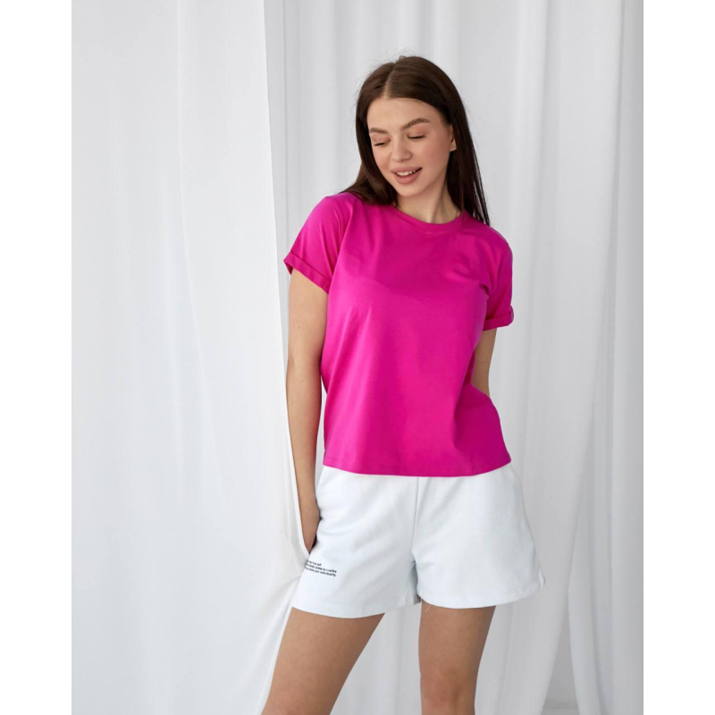 Базова футболка жіноча однотонна Малина, L
