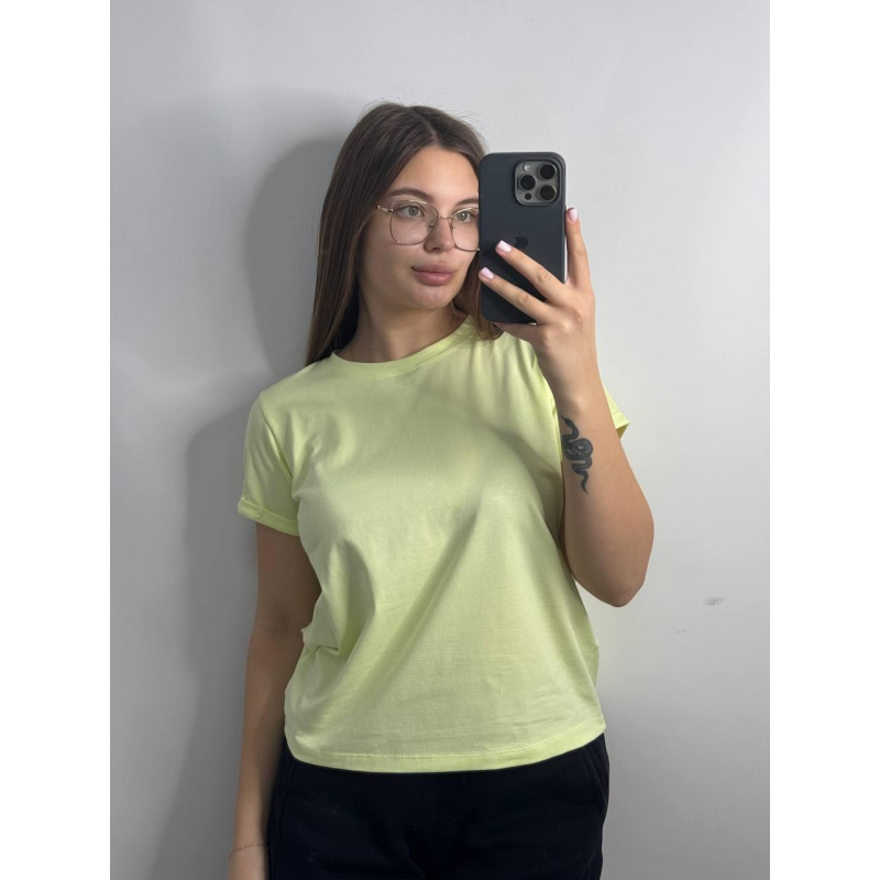 Базова футболка жіноча однотонна Лимонний, M