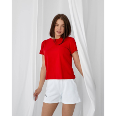 Базова футболка жіноча однотонна Червоний, L