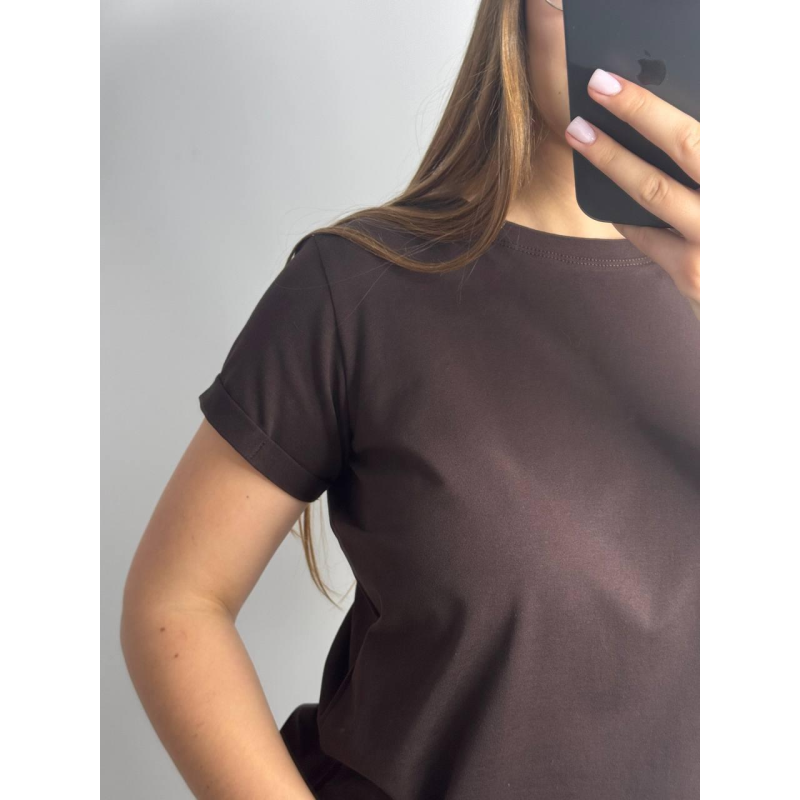 Базова футболка жіноча однотонна Брауні, S