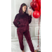 Жіночий спортивний костюм з капюшоном, M, Бордо Жіночий спортивний костюм з капюшоном, M, Бордо