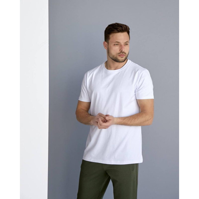 Футболка чоловіча котон Білий, S
