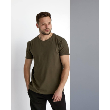 Футболка чоловіча котон Темне хакі, L