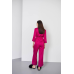 Піжама жіноча шовкова зі штанами Малиновий с/к, XL/2XL