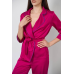 Піжама жіноча шовкова зі штанами Малиновий с/к, XL/2XL