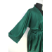 Халат жіночий шовковий під пояс довжина 90см Зелений, 3XL/4XL