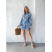 Сукня літня жіноча з відкритою спиною Синій, XS-S