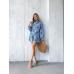 Сукня літня жіноча з відкритою спиною Синій, XL-2XL