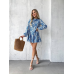 Сукня літня жіноча з відкритою спиною Синій, XL-2XL