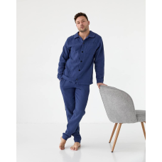 Чоловіча піжама муслінова Синій, XL