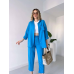Жіночий костюм сорочка зі штанами Блакитний, 48/52