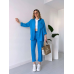Жіночий костюм сорочка зі штанами Блакитний, 48/52