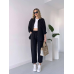 Жіночий літній костюм зі штанами Чорний, 48/52