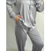 Жіночий шовковий костюм із штанами Сірий, XS-S