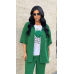 Костюм жіночий трійка зі штанами Зелений, 50/52