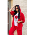 Костюм жіночий трійка зі штанами Червоний, 50/52