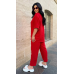 Костюм жіночий трійка зі штанами Червоний, 58/60