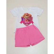Футболка -топ і шорти для дівчинки скай. 110-116