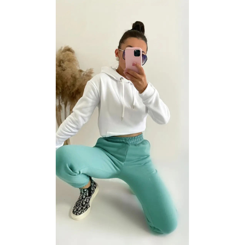 Жіночі спортивні штани двонитка Бірюзовий, S