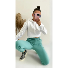Жіночі спортивні штани двонитка Бірюзовий, 4XL