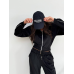 Велюровий спортивний костюм жіночий, Чорний, 48/52,