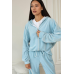 Велюровий спортивний костюм жіночий Блакитний, 42/46