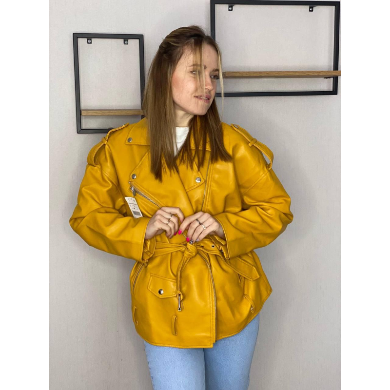 Куртка жіноча оверсайз, Жовтий, S