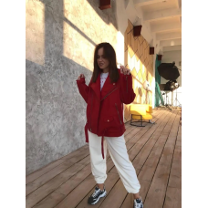 Жіноча куртка оверсайз, р. Червоний, XL