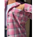 Сорочка жіноча оверсайз в клітинку, Рожевий, 54/56