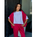 Теплий спортивний костюм жіночий на блискавці Малиновий, 50/52